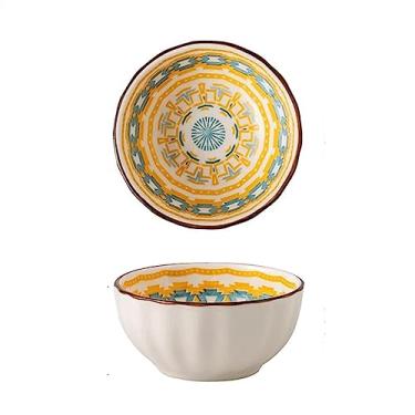 Imagem de Bandeja de servir dividida, conjunto de tigelas redondas de cerâmica, tigelas pequenas de porcelana, acompanhamentos para sobremesas, sorvete, lanches, condimentos, iogurte, tigela de molho conjunto