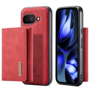 Imagem de Capa carteira de couro magnética destacável 2 em 1 para Google Pixel 9A, com 7 compartimentos para cartão + compartimento para dinheiro, recurso de suporte, TPU à prova de choque e capa de telefone de