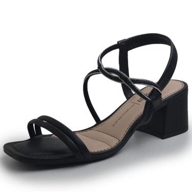 Imagem de Sandalia Feminina Adornada com Strass Salto Bloco Dakota