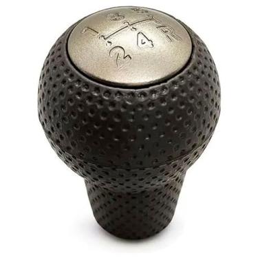 Imagem de Manopla Bola da Alavanca de Cambio Marcha para Fit e New Fit 2003 a 2014 e City 2009 a 2014 Preto com Lente Prata