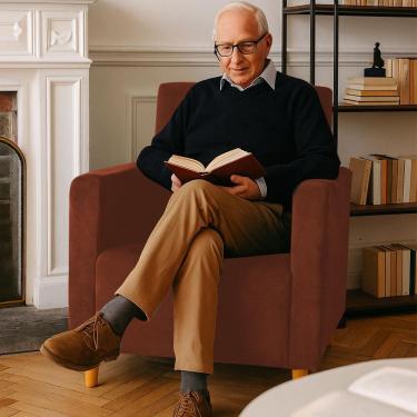 Imagem de Poltrona Decorativa Sala Ou Escritorio Estela TerraCota