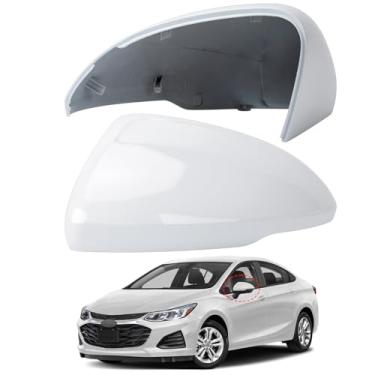 Imagem de LOIYLLEN Substituição da capa do espelho do lado do motorista para Chevrolet Chevy Cruze 2017 2018 2019 - Capas de espelho do lado esquerdo, acessórios da tampa do espelho retrovisor branco