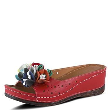 Imagem de Sandália feminina Spring Step Flowerkid Slide, Vermelho, 6.5-7