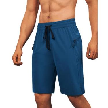 Imagem de Calções de banho FOGFIRE Quick Dry Beach Shorts masculinos azuis escur