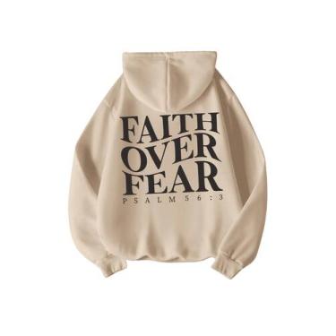 Imagem de Moletom feminino grande com capuz RoseSeek Apricot XS