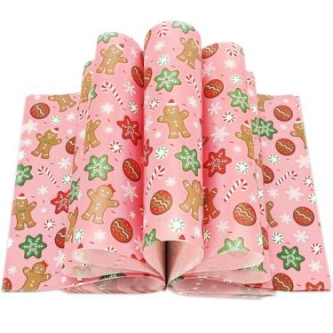 Imagem de Papel de cera Jarthena AMCS Christmas 150 unidades rosa 25x21cm - JarT
