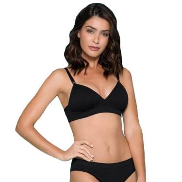 Imagem de Sutiã Selene Com Bojo Sem Costura Feminino - Preto, Preto, M