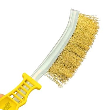 Imagem de Escova de Aço Carbono Cabo Plástico Profissional Para Remover Limpar Grelha Churrasqueira Ferrugem