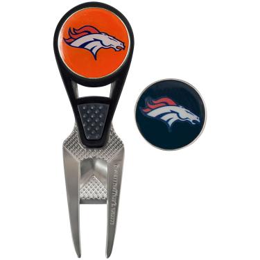 Imagem de Team Effort Denver Broncos CVX Ferramenta de reparo de marcas esféricas e 2 marcadores de bola