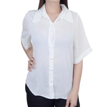 Imagem de Camisa Feminina Milani MC Paola Branco Off - 348-Feminino