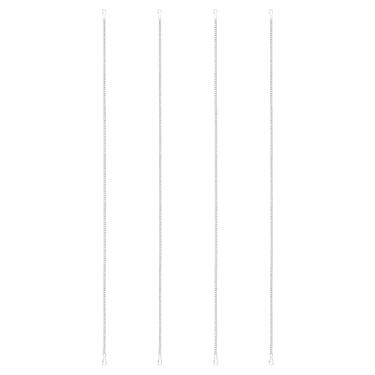 Imagem de PATIKIL 4 correntes suspensas com ganchos, ganchos de plantas de 90 cm para alimentadores de pássaros, lanternas, sinos de vento, quadros-negros e ornamentos, prata