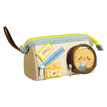 Imagem de Estojo de lápis, fofo, inspirado em comida, com design de queijo, tela grande