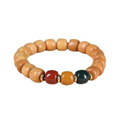 Imagem de Pulseira Agarwood Bead 8mm para homens e mulheres, feita à mão Aquilar