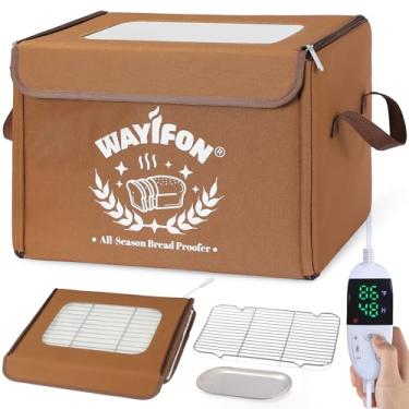 Imagem de Caixa dobrável à prova de pão com controle de temperatura de 20 a 55 °C e temporizador de 99H, caixa à prova de massa com suporte de metal para fermento, pizza, iogurte, economia de espaço e tecido de