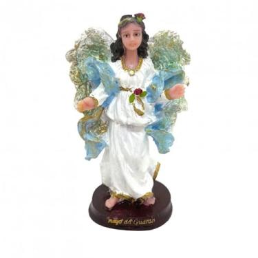 Imagem de Imagem Anjo da Guarda Azul em Resina 14 cm