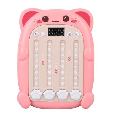 Imagem de TOPINCN Máquina de Jogo de Ritmo para Crianças, Jogo de Quebra-cabeça Portátil Com Tela de Pontuação Eletrônica Com 3 Velocidades Ajustáveis, Brinquedo de Estresse de Jogo de Pressão (Rosa)