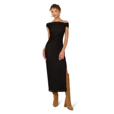 Imagem de Adrianna Papell Vestido midi de renda Off Shldr, preto, Preto, 40