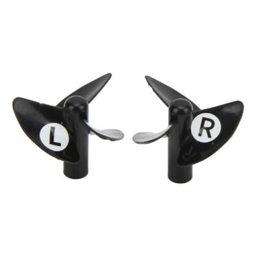 Imagem de Chiffonade Par de hélices para Flytec V500 - Design de plástico à prova de choque com montagem positiva e negativa, hélices de substituição para barcos RC de pesca e hobby
