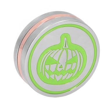 Imagem de Cryfokt Brinquedo Deslizante de Moeda de Liga de Zinco Com Padrão de Abóbora para Alívio do Estresse Com Bolsa de Armazenamento para Escola, Trabalho ou Uso Doméstico (Verde)