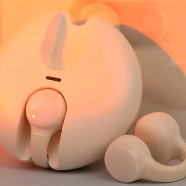 Imagem de Fone Esportivo Condução Óssea Bluetooth Sem Fio Resistente Cor:Branco