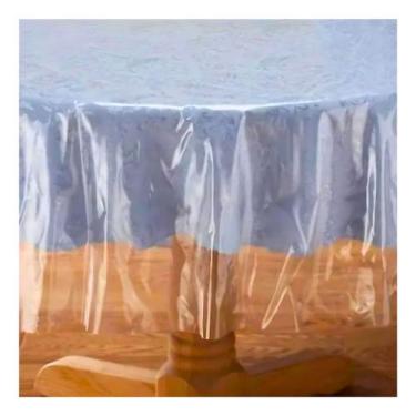 Imagem de Toalha De Mesa Redonda Plástico Transparente 1,40m Diâmetro - Cipatex
