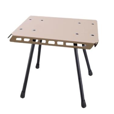 Imagem de Banco de Camping Plegável Leve Uso Duplo com Altura Ajustável Cadeira Mesa para Piquenique Pés Anti-Derrapantes Quadro Robusto Portátil Praia Viagem Pátio Festa Churrasco