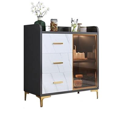 Imagem de Armário buffet aparador moderno minimalista parede armazenamento integrado armário de cozinha armário de casa armário de chá sala de estar armário de vinho aparador (B)