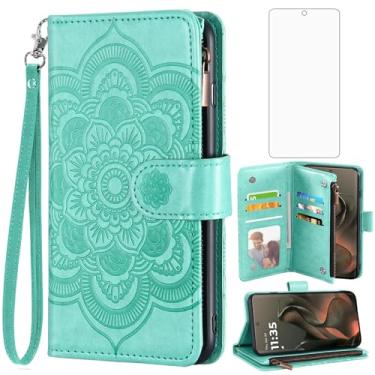 Imagem de Asuwish Capa de celular para Motorola Moto Edge 5G 2025/Edge 60 Fusion 5G Capa carteira com protetor de tela de vidro temperado e porta-cartão de crédito flip flor suporte celular Moto Edge2025 Gen 6