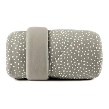 Imagem de Edredom Malha Fio Penteado 100% Algodão - Bits Cinza - Casal