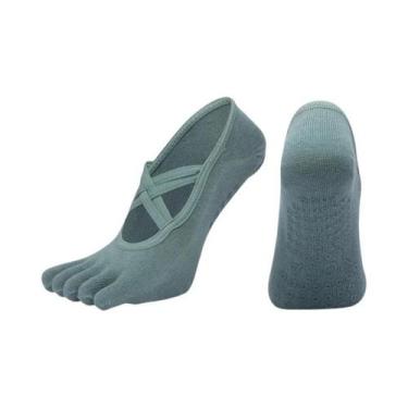 Imagem de Meias De Pilates E Yoga Antiderrapantes Para Mulheres, Meias De Algodã