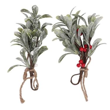 Imagem de Generic Escolha de Visco Artificial Adorável Conjunto de Decoração de Suspensão de Natal para Decorações Festivas de Casa Adequado para árvore de Natal DIY ou Guirlanda de Plástico 4 Peças