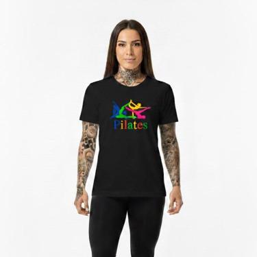 Imagem de Camiseta Feminina Algodão Premium PILATES Treino-Feminino