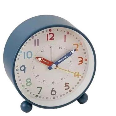 Imagem de Despertador Infantil Educacional Silent Blue Metal 150g - Yiweisai