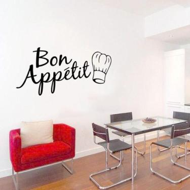 Imagem de Adesivos de parede Bon Appetit Chef Hat Design PVC 28x58cm - yiweisai