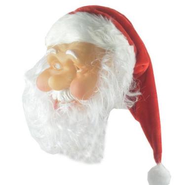 Imagem de Máscara de Papai Noel, chapéu de Natal, látex para o carnaval de Hallo