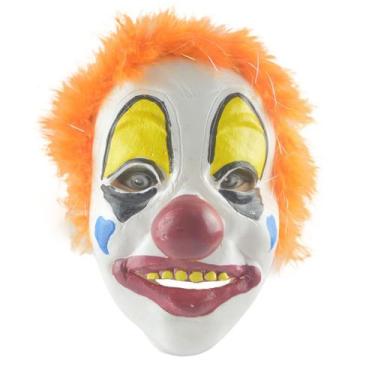 Imagem de Máscara de palhaço, peruca, paródia de látex para fantasia de carnaval