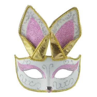 Imagem de Máscara de cosplay, adorável coelho, fantasia de Halloween, adereços d