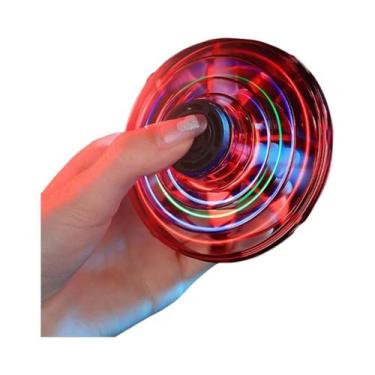 Imagem de Brinquedo Voador Giratório Com LED Azul Recarregável Fidget Spinner - 
