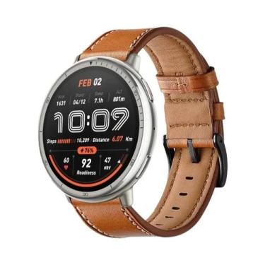 Imagem de Pulseira De Couro De 20mm 22mm Para Amazfit Active 2 Bip 6 5 3Pro/GTR 