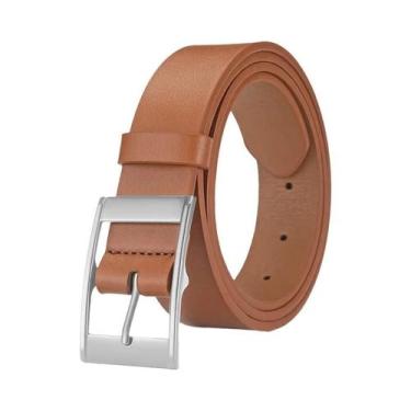 Imagem de Cinto De Luxo Masculino Em Couro PU Com Fivela De Metal, Cinto Designe