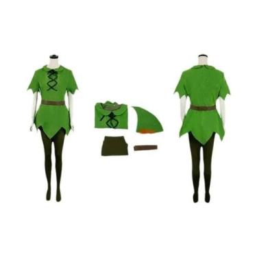 Imagem de Fantasia De Filme Adulto Peter Cosplay Com Macacão, Orelhas, Cinto, Me