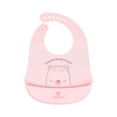 Imagem de Babador de Silicone Bear With Me Pink - Kikka Boo