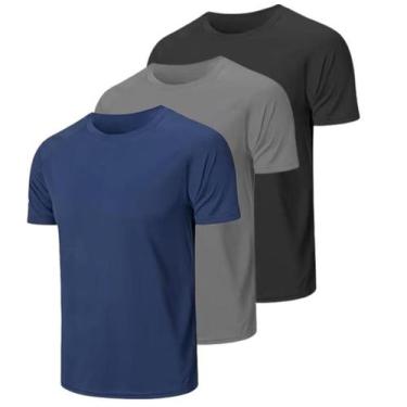 Imagem de KIT 3 Camisetas Masculinas Varias Estampas - Maia, Azul marinho, P