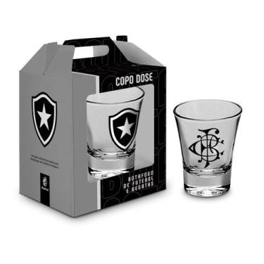 Imagem de Copo Dose Individual BrasFoot Vidro Licenciado Botafogo de Futebol e R