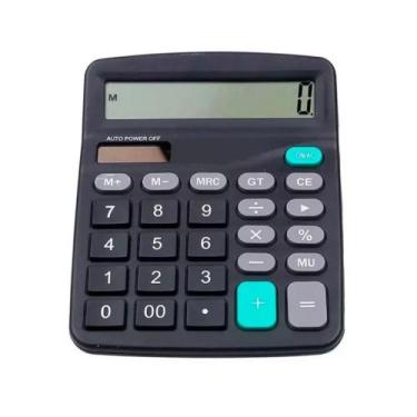 Imagem de Calculadora de Mesa Big Display 12 Dígitos Solar + Pilha AA - Gatte  E