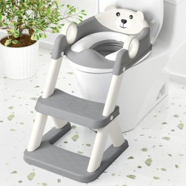 Imagem de Assento de Treinamento Potty COOSEYA 2 em 1 Impermeável Cinza