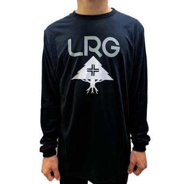 Imagem de Camiseta LRG Manga Longa Logo Stack Preta-Masculino