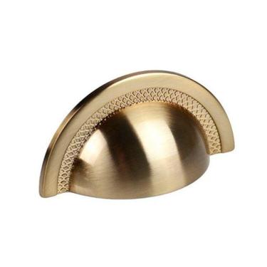 Imagem de Puxador De Gaveta Concha Zen Shell - 64Mm Gold Escovado