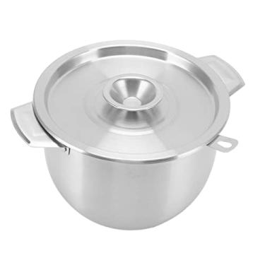 Imagem de Tanque de armazenamento de óleo de aço inoxidável, coador de óleo doméstico de 2,8 L, recipiente de graxa de bacon, lata de armazenamento de óleo com rede de filtro e tampa para armazenamento de cozinha, óleo de fritura, graxa de cozinha (prata)