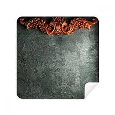 Imagem de Tecido de camurça cinza com ornamento de mogno padrão óculos pano limpador de tela tecido 2 unidades